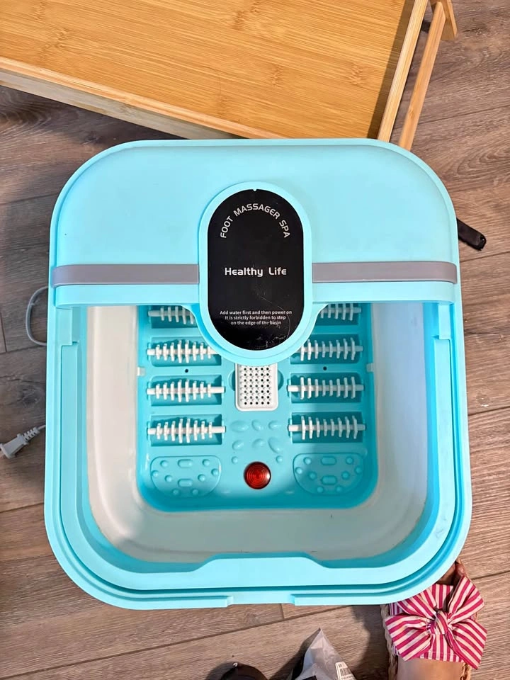 Foldable Foot Spa Massager with Heat & Massage Rollers