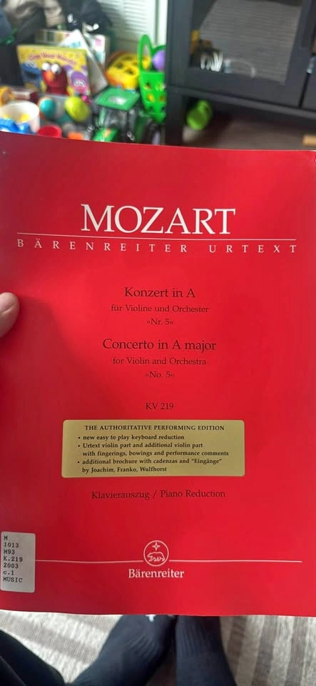 Mozart Violin Concerto No. 5 in A major KV 219 Bärenreiter Urtex