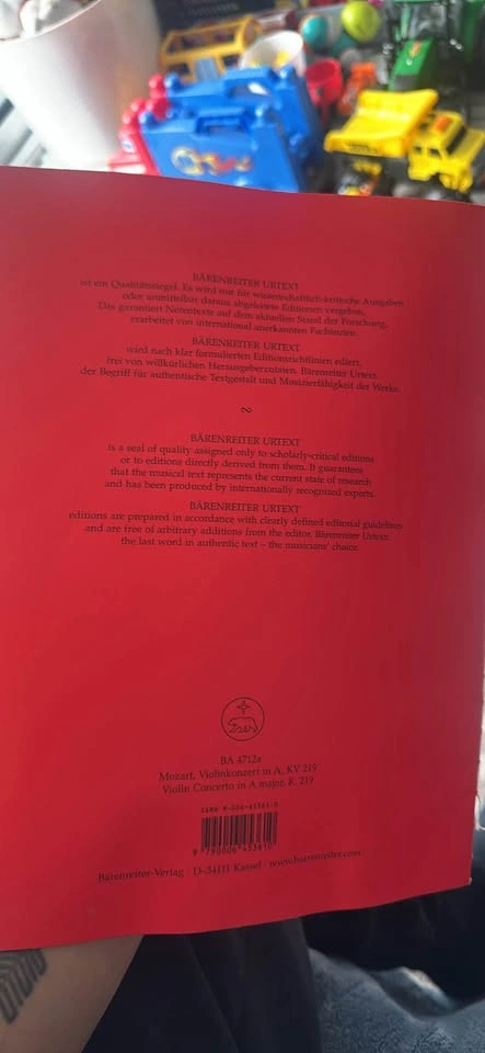 Mozart Violin Concerto No. 5 in A major KV 219 Bärenreiter Urtex - photo 2