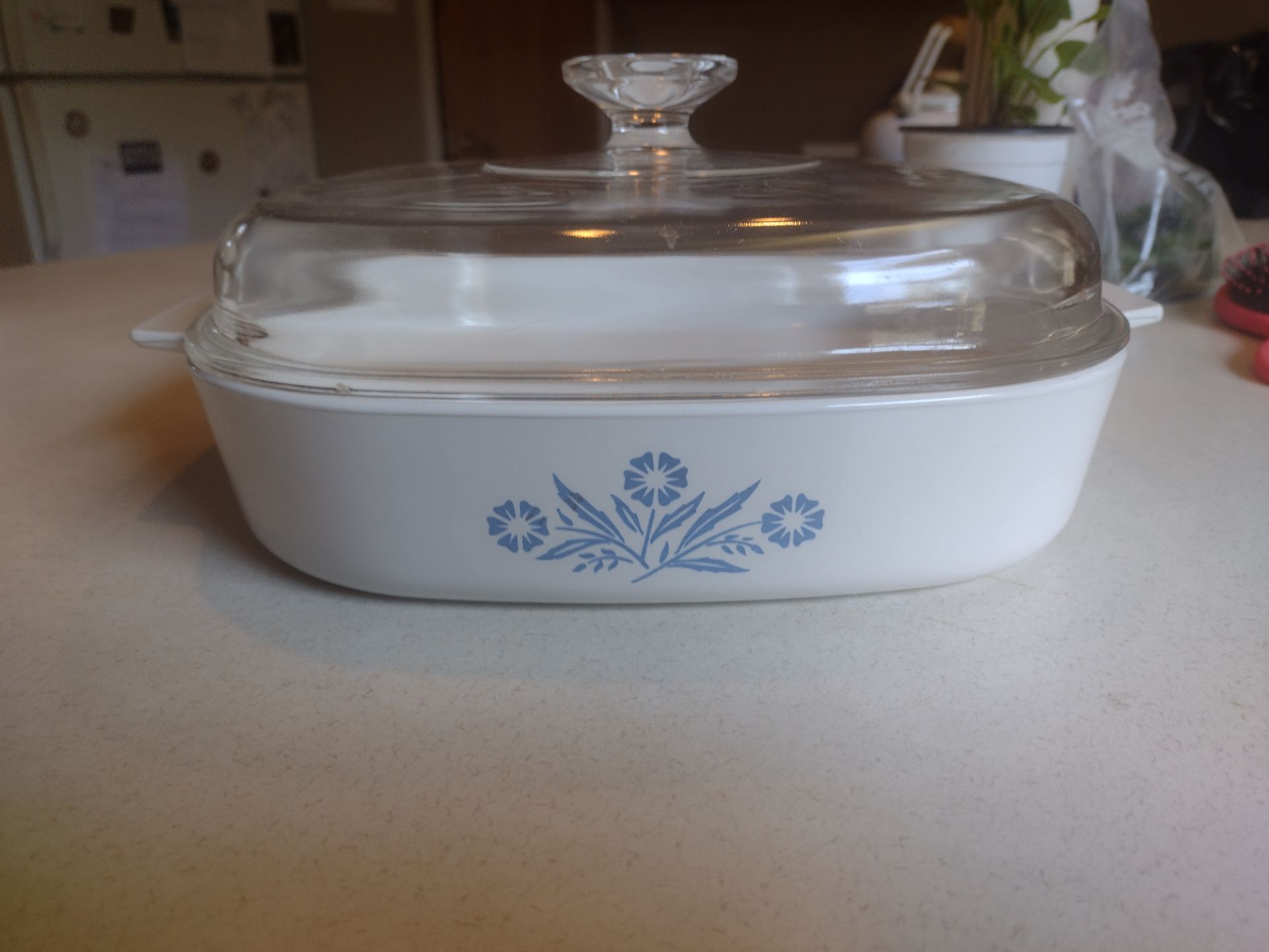 Corning Ware Blue Cornflower Casserole Dish with Lid