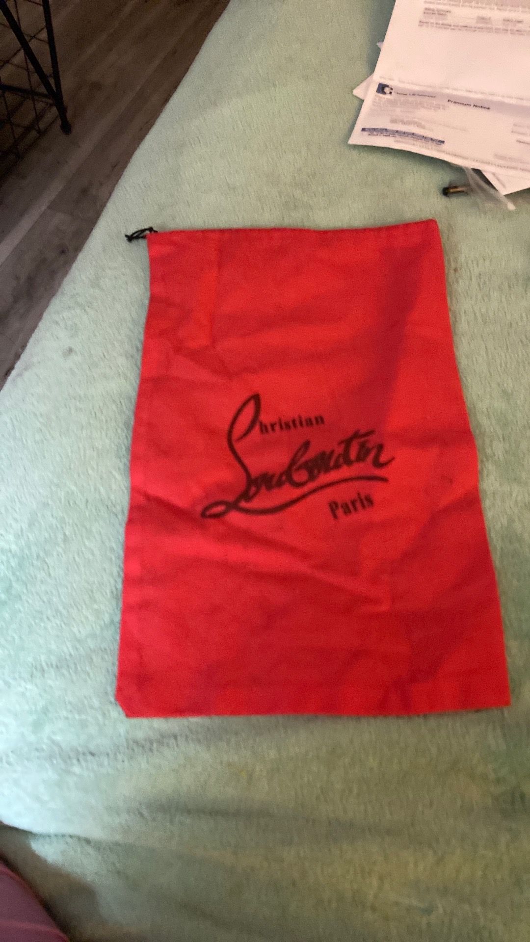 Christian louboutin Paris String Pouch Red Bag