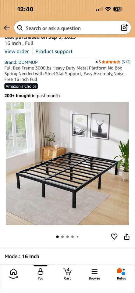 Mattress and bed frame