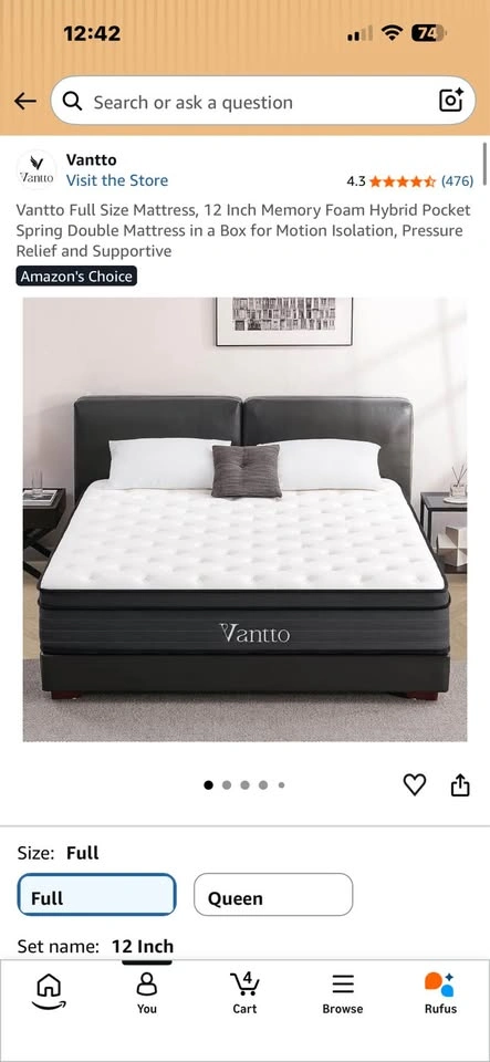 Mattress and bed frame - photo 4