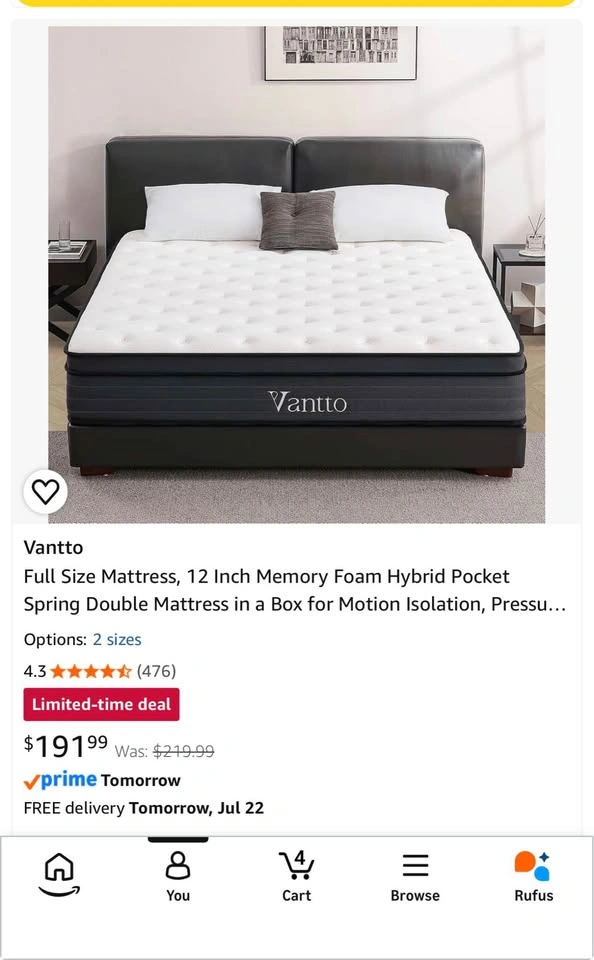 Mattress and bed frame - photo 5