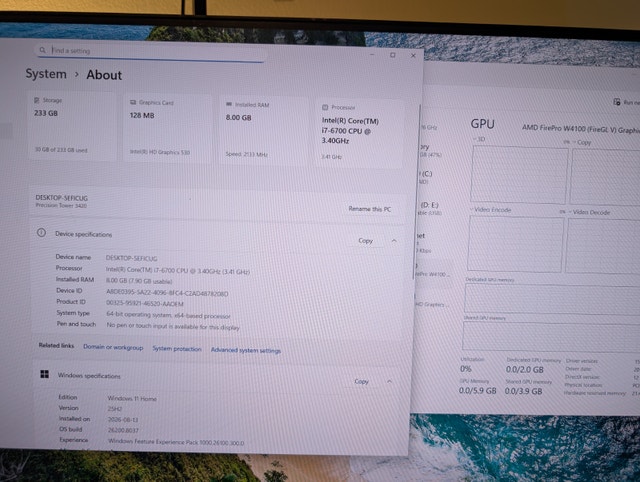 Dell Precision 3420 SFF Slim PC i7-6700/8GB 256GB/GPU - photo 2