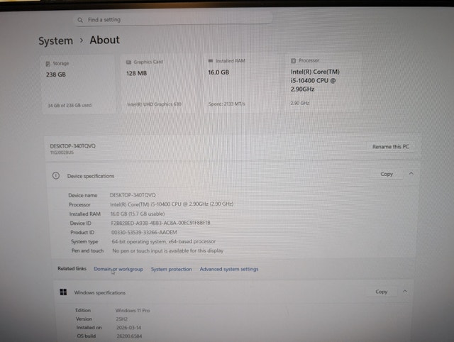 Lenovo M70c SFF 10th i5-10400T/16GB RAM/256gb SSD - photo 2