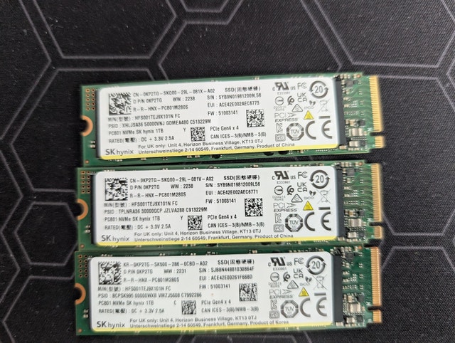 1TB SK Hynix PC801 NVMe SSD PCIe Gen4x4 7000MB/s