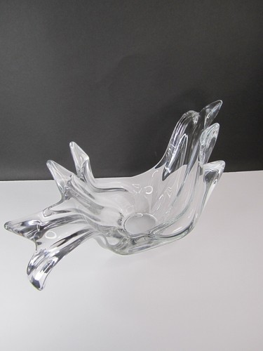 19" Crystal Ocean Surf Waves Centerpiece Vannes Cristal France - photo 4