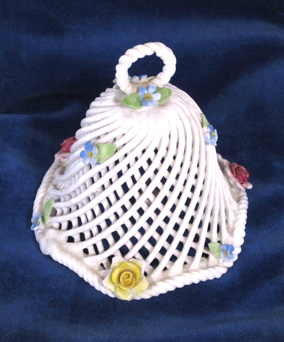 Denton of England Bone China Lattice Bell Colorful Sculpted Flow