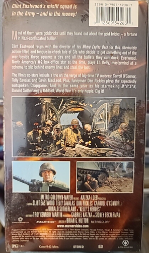 KELLY'S HEROES VHS Clint Eastwood, Telly Savalas, Don Rickles Ne - photo 2