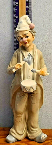 9" Hobo Clown with Drum, Arnart KLM Fine Hand painted Gloss Cera - photo 3