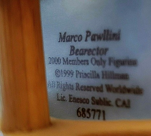 RARE Cherished Teddies Enesco 2000 Marco Pawlini Bearector - photo 4