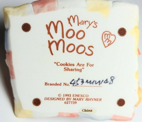 Vintage 1993 Enesco MARY'S MOO MOOS "Cookies are for Sharing" - photo 4