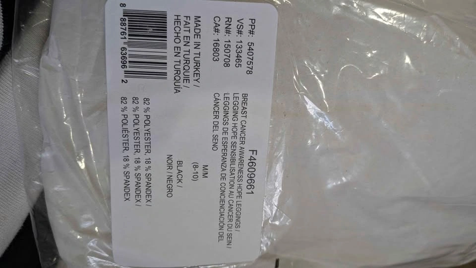 Brand New: Breast Cancer Awareness Hope Leggings Size 8-10 - photo 3
