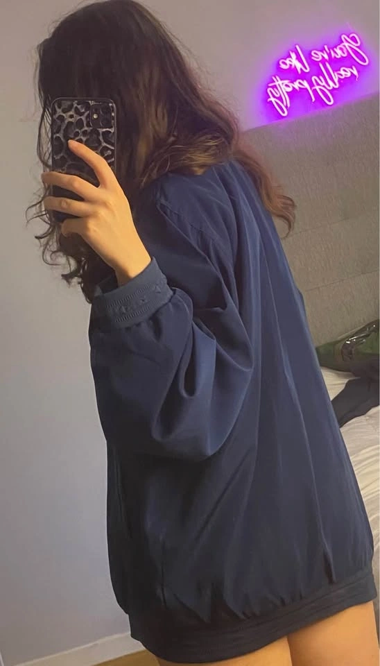 Tan Fei Vintage Navy Bomber Jacket - photo 2