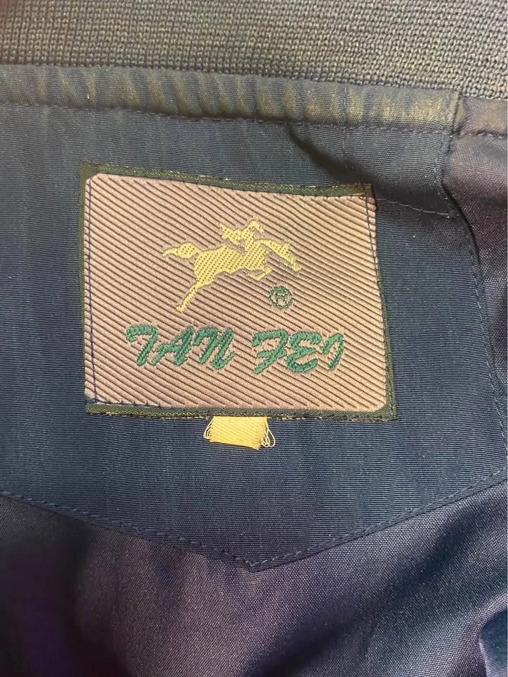 Tan Fei Vintage Navy Bomber Jacket - photo 3
