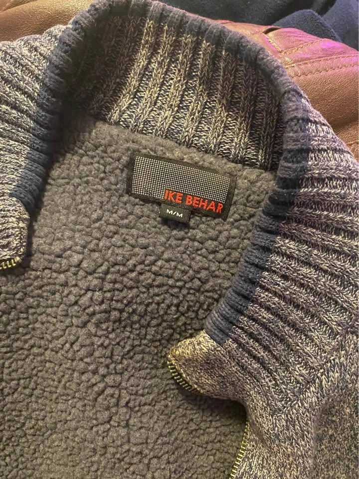 Ike Behar Sherpa-Lined Zip-Up Cardigan - photo 3