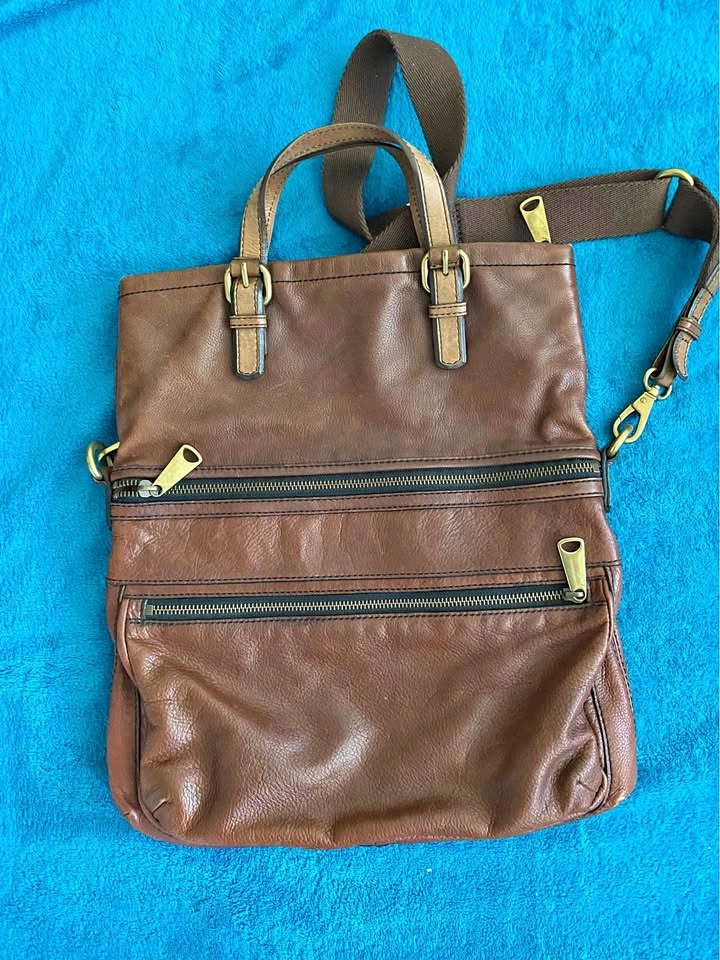 Fossil Leather Crossbody Bag