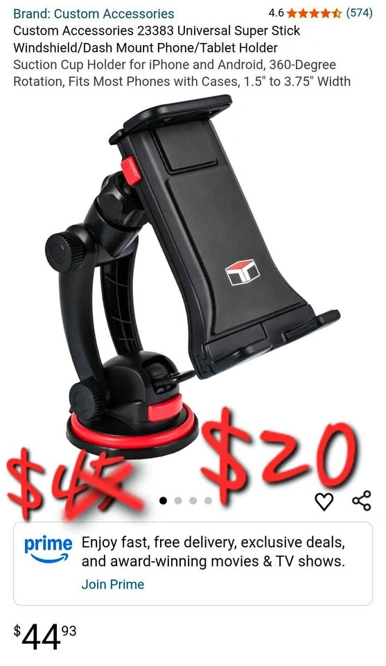 Tuff Tech Phone Holder Super stick