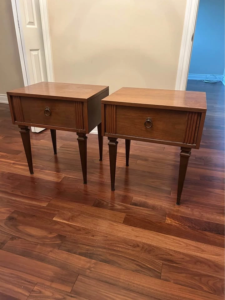 Vintage Solid Wood Bedside Tables - photo 2