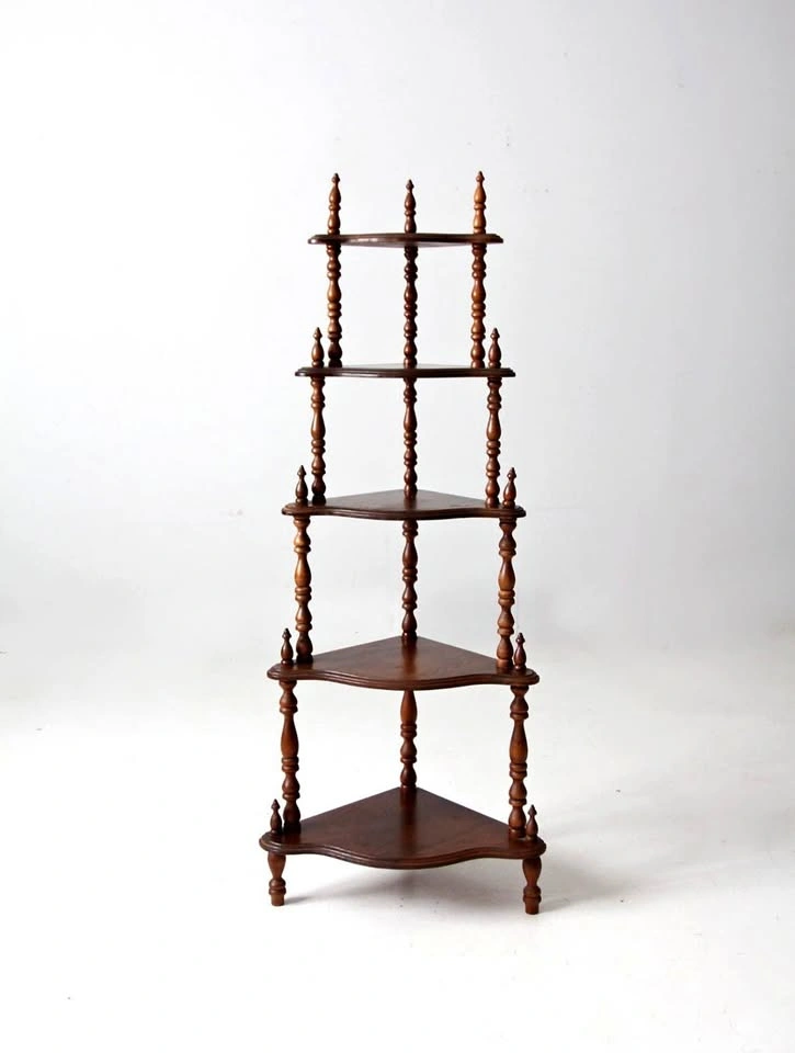 Vintage Solid Wood Corner Shelf