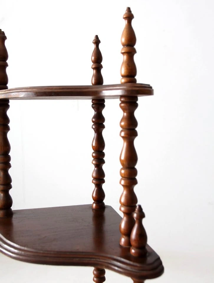 Vintage Solid Wood Corner Shelf - photo 2