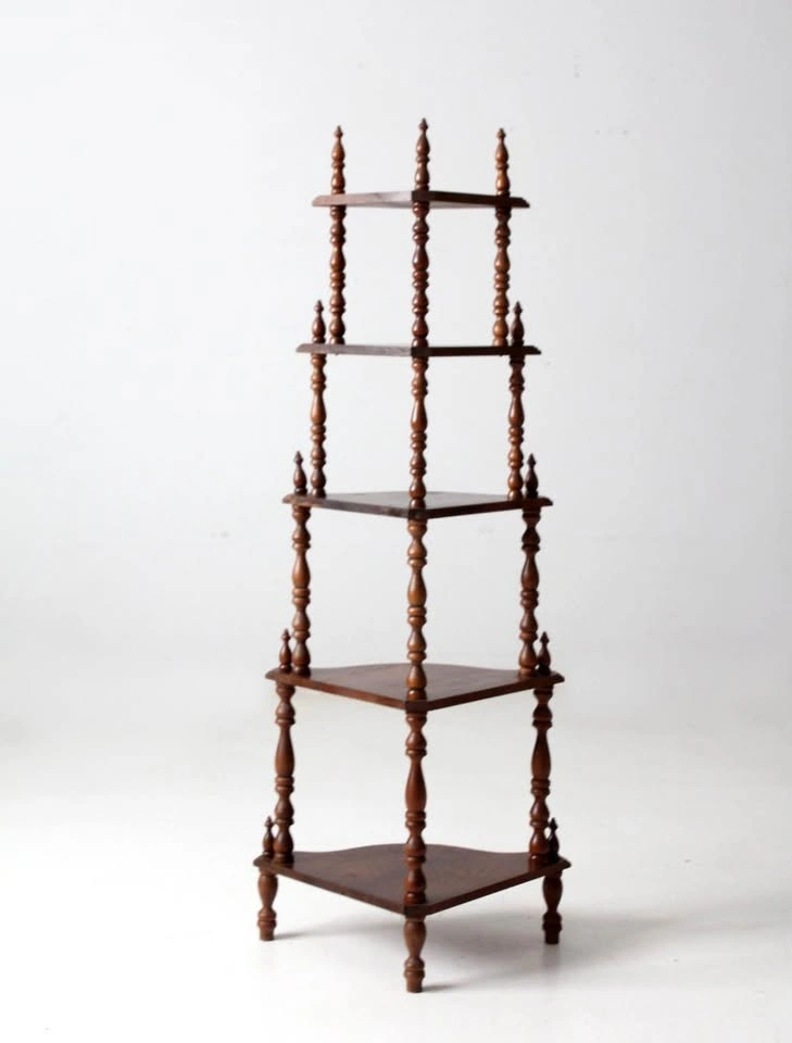 Vintage Solid Wood Corner Shelf - photo 5