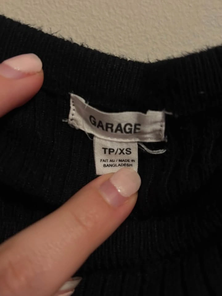 Garage Off-the-Shoulder Ribbed Long Sleeve Top - photo 2