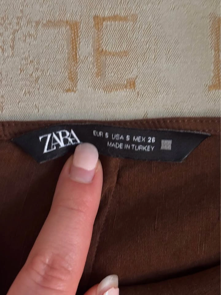 Zara Brown Beaded Strap Mini Summer Dress - photo 3