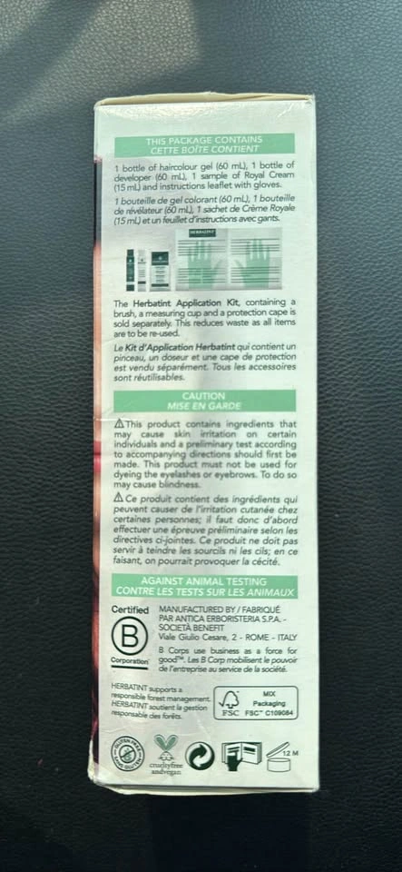 Herbatint Permanent Haircolour Gel - FF1 Henna Red (New) - photo 2