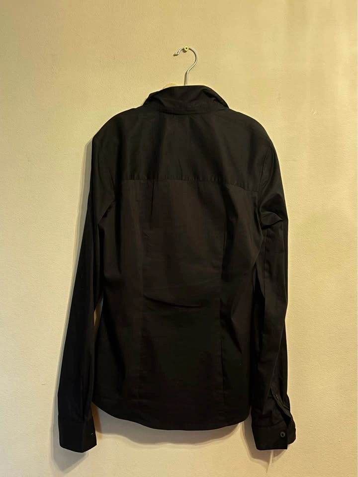 H&M Long Sleeve Button-Down Shirt Black - photo 3