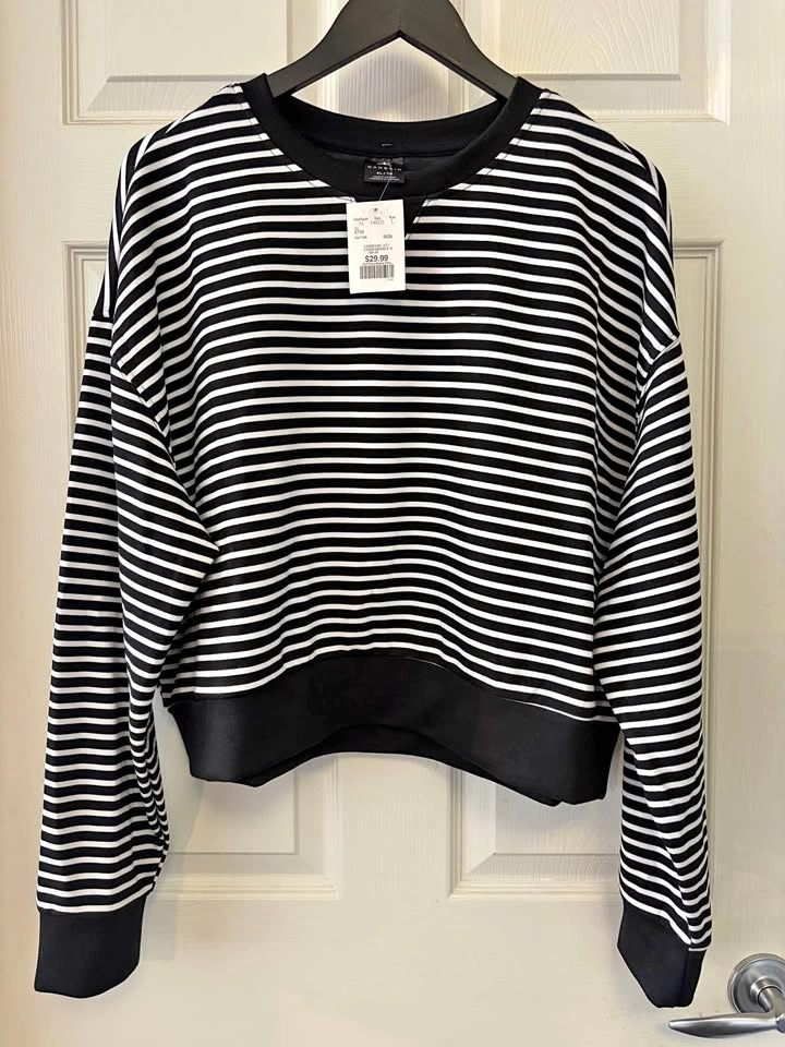 Danskin Striped Sweatshirt