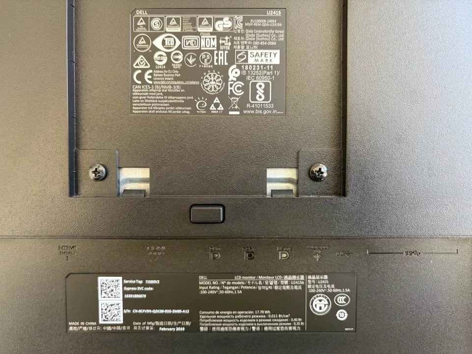 2× Dell UltraSharp U2415 24” IPS Monitors + Dual Monitor Arm - photo 2