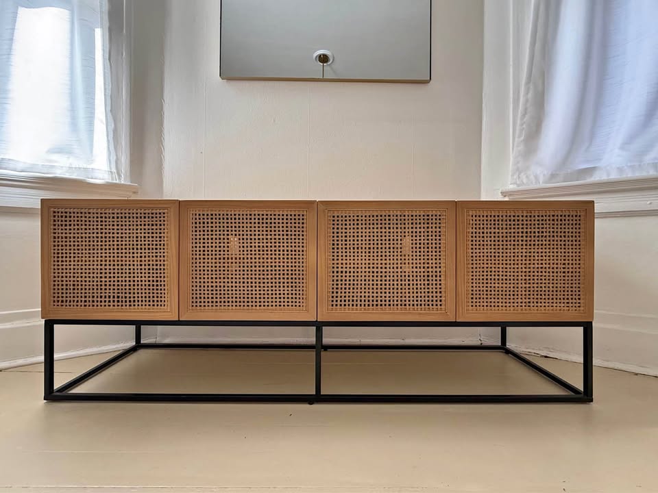Rattan Oak Sideboard
