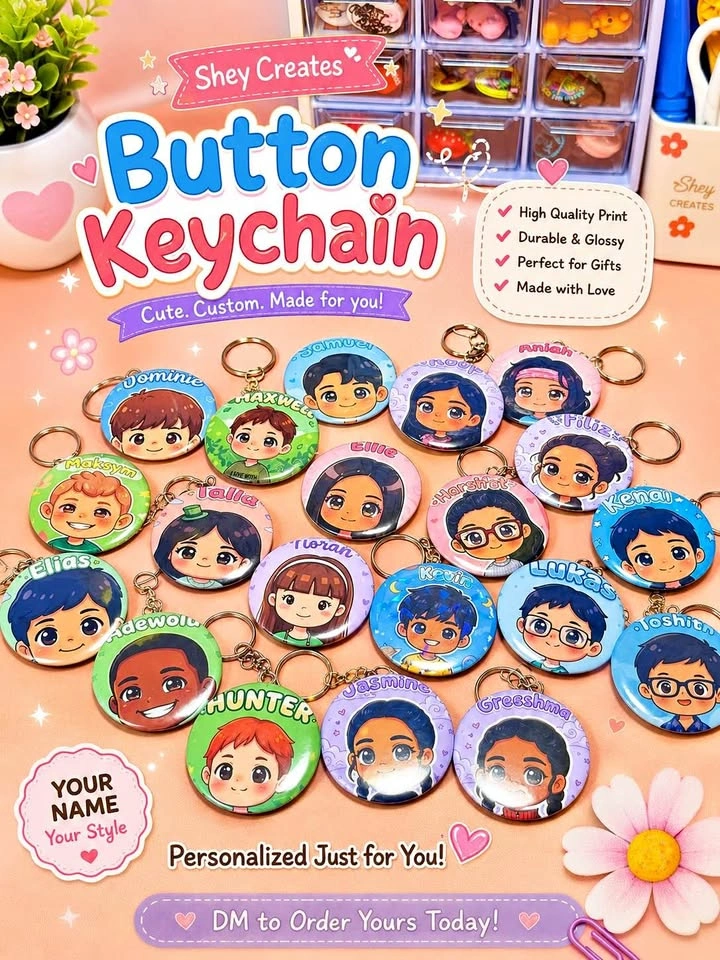 Button Keychains