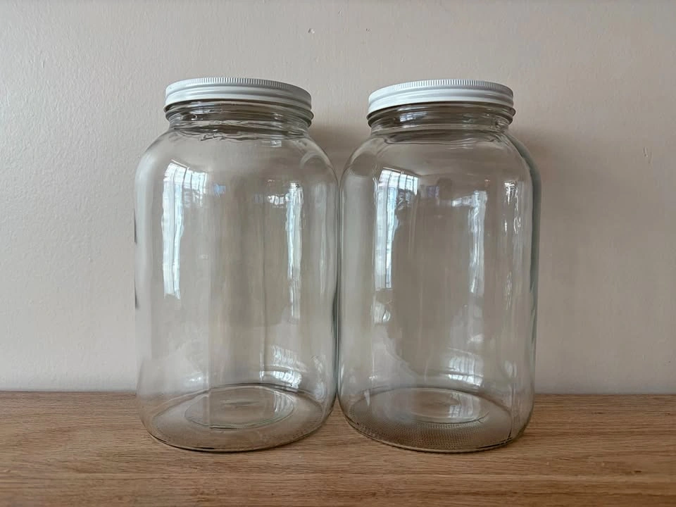Canning jars (2 pc, 1 gallon each)