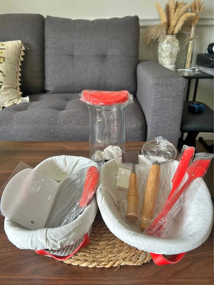 Sourdough breadproofing baskets set