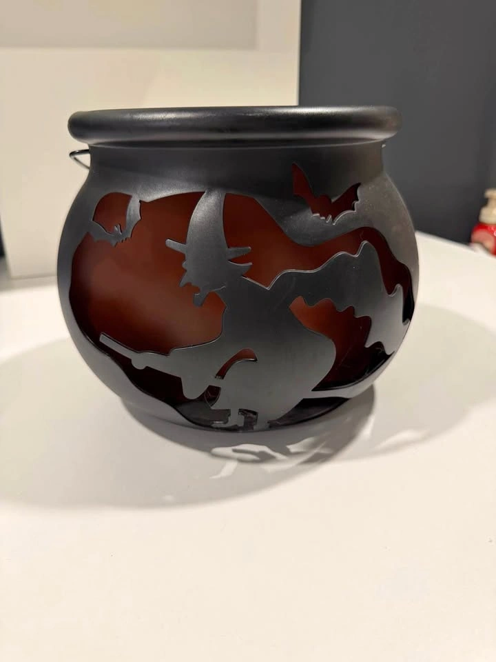 Halloween Candle Lantern with Bats – Lights Up