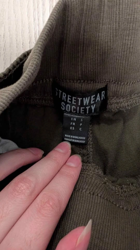 Streetwear Society Army Green Cargo Sweatpants - photo 2