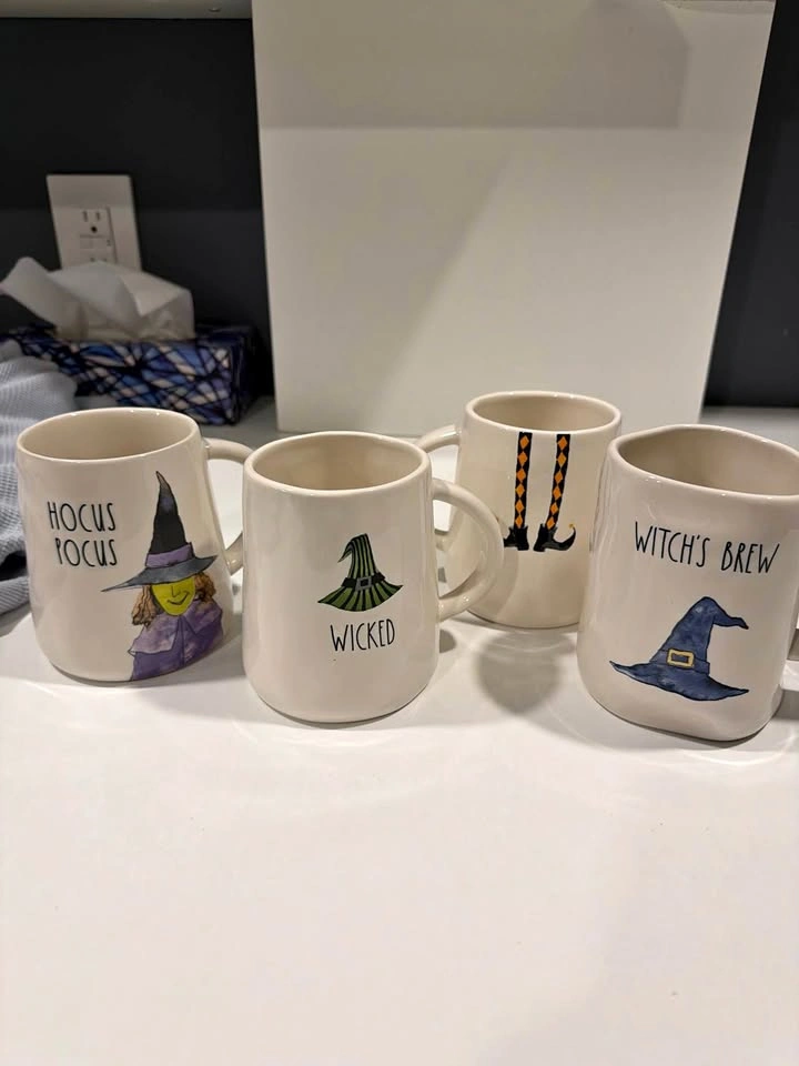 Rae Dunn Halloween Mug Set – 4 Pieces