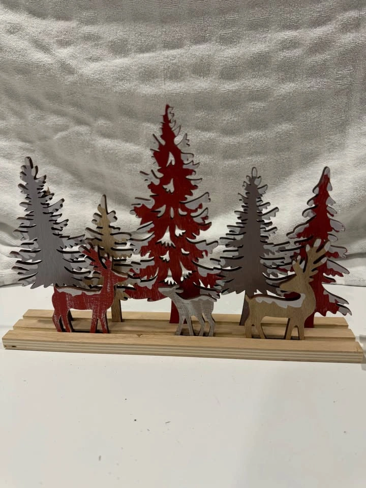 Wooden Christmas Tabletop Décor Set – 2 Piece - photo 2