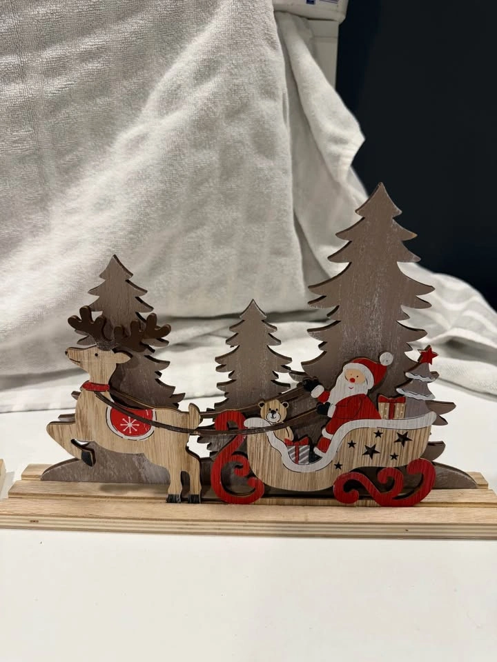 Wooden Christmas Tabletop Décor Set – 2 Piece - photo 3
