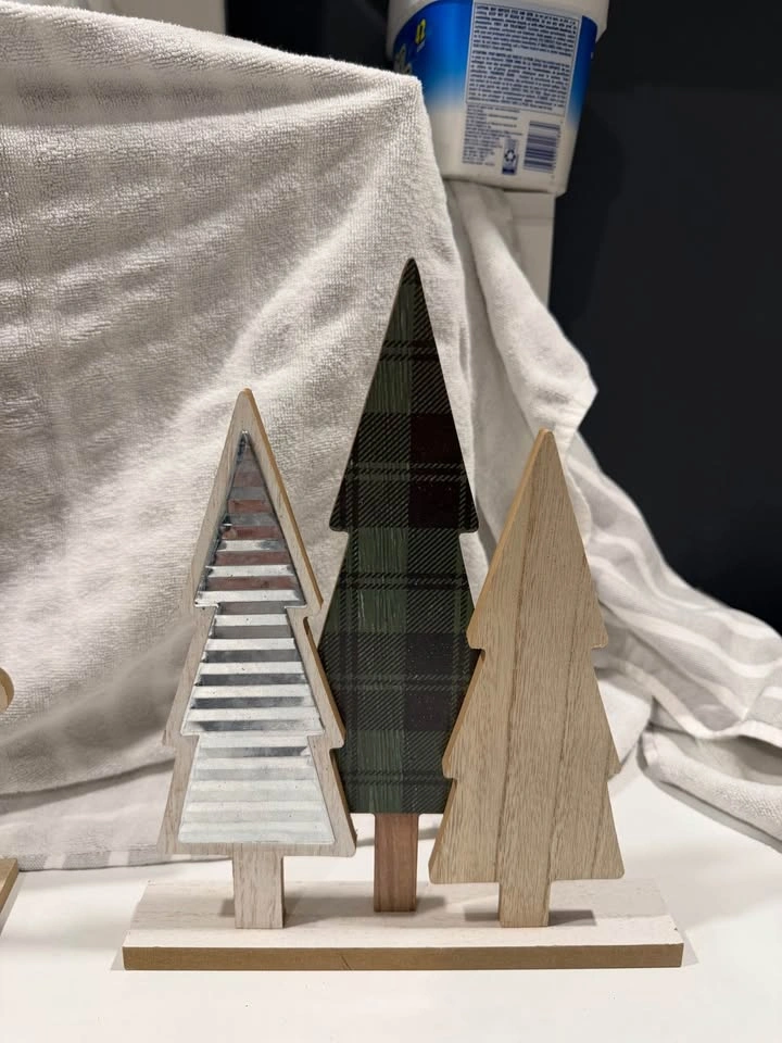 Wooden Christmas Tree Décor Set – 3 Pieces - photo 3