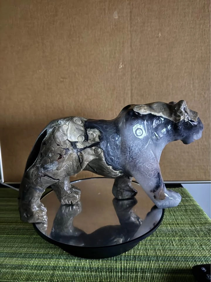 🐅 HUGE UV Reactive Volcano Agate Tiger – 6 LBS 5 OZ 🔥💎 - photo 2