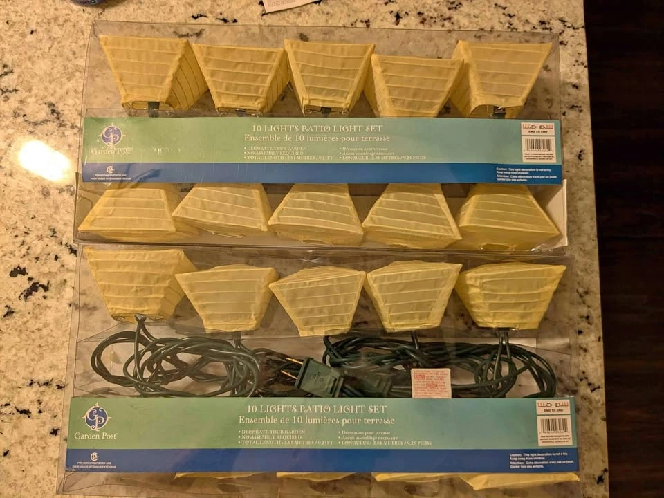 Garden Post 10 Lights Patio Light Set (X2)