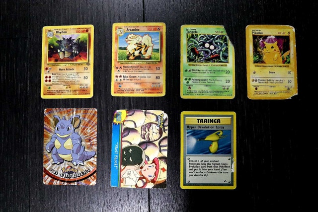 Pokemon Cards (HP- Damaged)