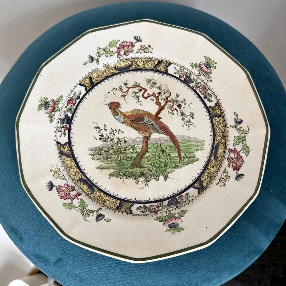 Antique Royal Doulton "Pekin" Plate – Chinoiserie Pheasant