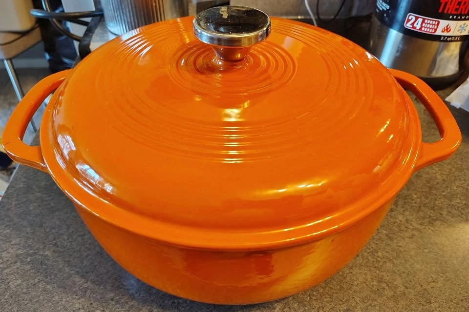 Lodge 6qt enamelled cast iron dutch oven