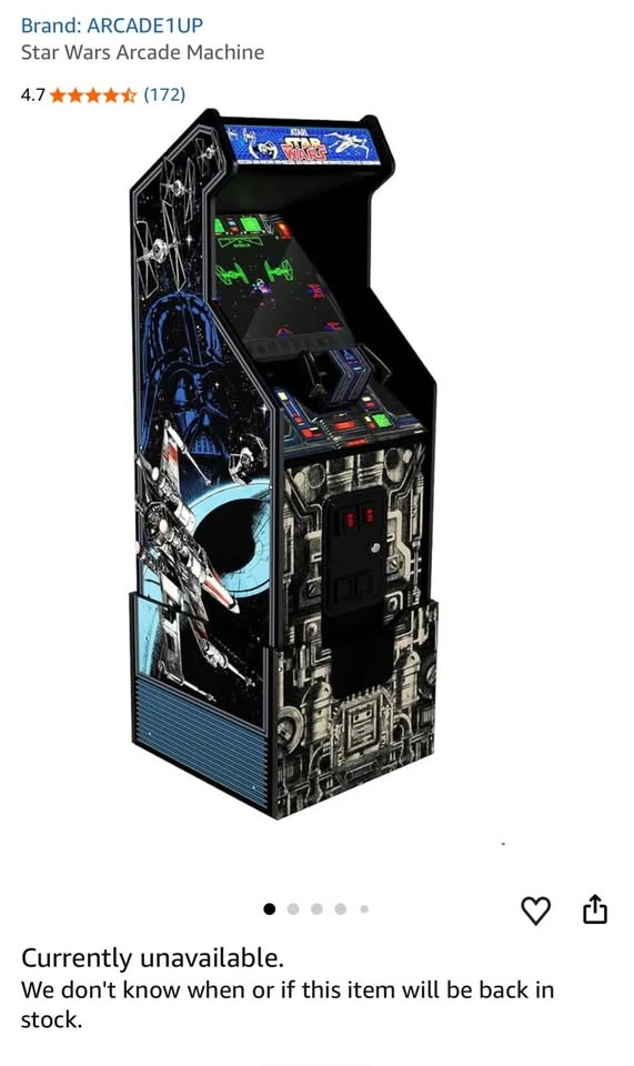 Arcade 1up Star Wars Arcade Machine Flight Yoke - photo 2