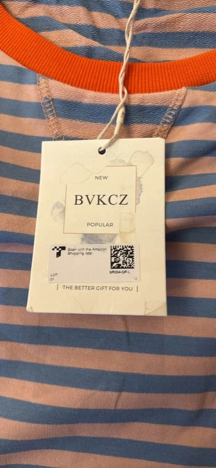 BVKCZ Women’s Striped Long Sleeve Shirt Size L - photo 2